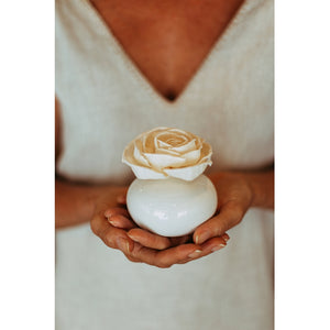 Kit Óleo Difusor Cerâmico Rosa 130ml - Acqua Aroma