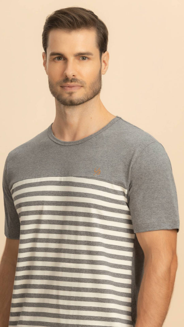 Pijama Masculino Curto Dream em Malha Melange - Lua Encantada