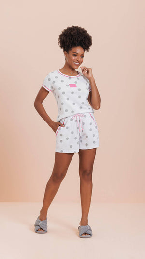 Short Doll Manga Curta Dia Perfeita em Algodão - Lua Encantada