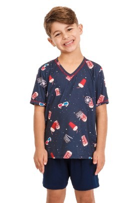 Pijama Infantil Fun Family em Malha Mescla - Divina Noite