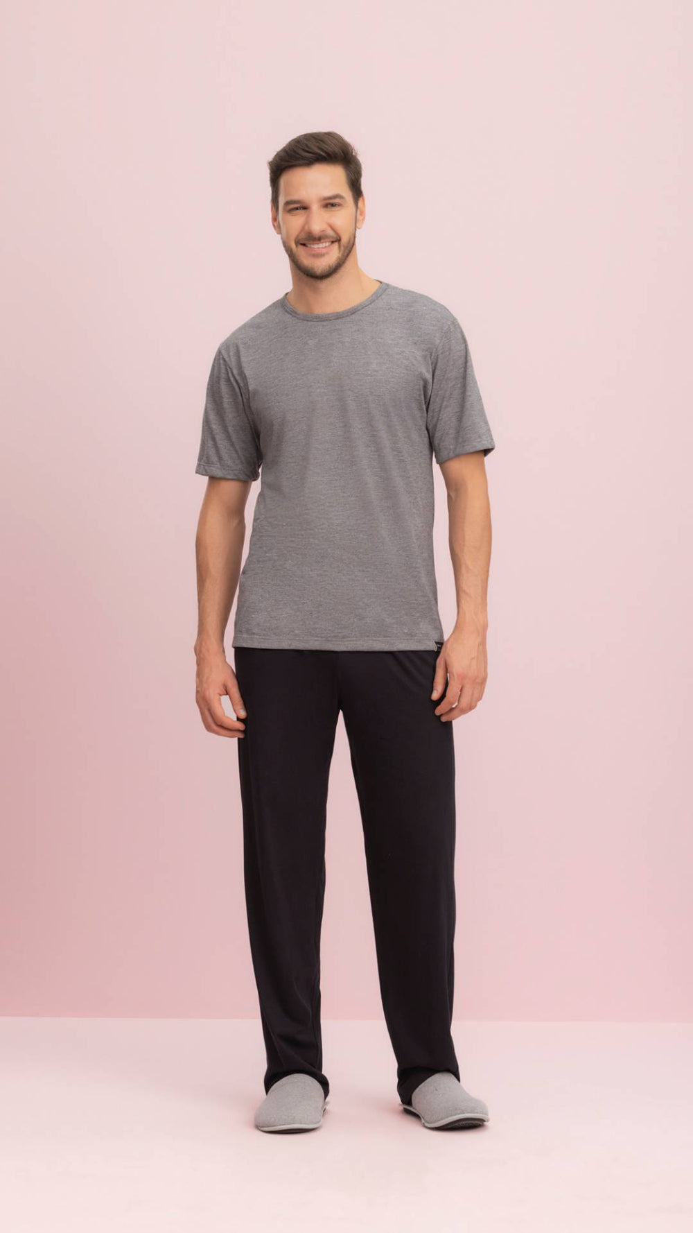 Pijama Manga Curta Masculino Le Men em Algodão - Lua Encantada