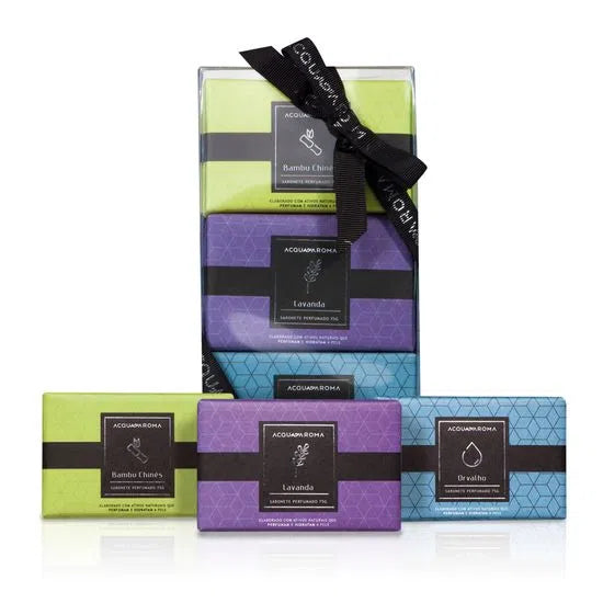 Kit Sabonetes em Barra Dia a Dia 75g c/ 3 Unids - Acqua Aroma