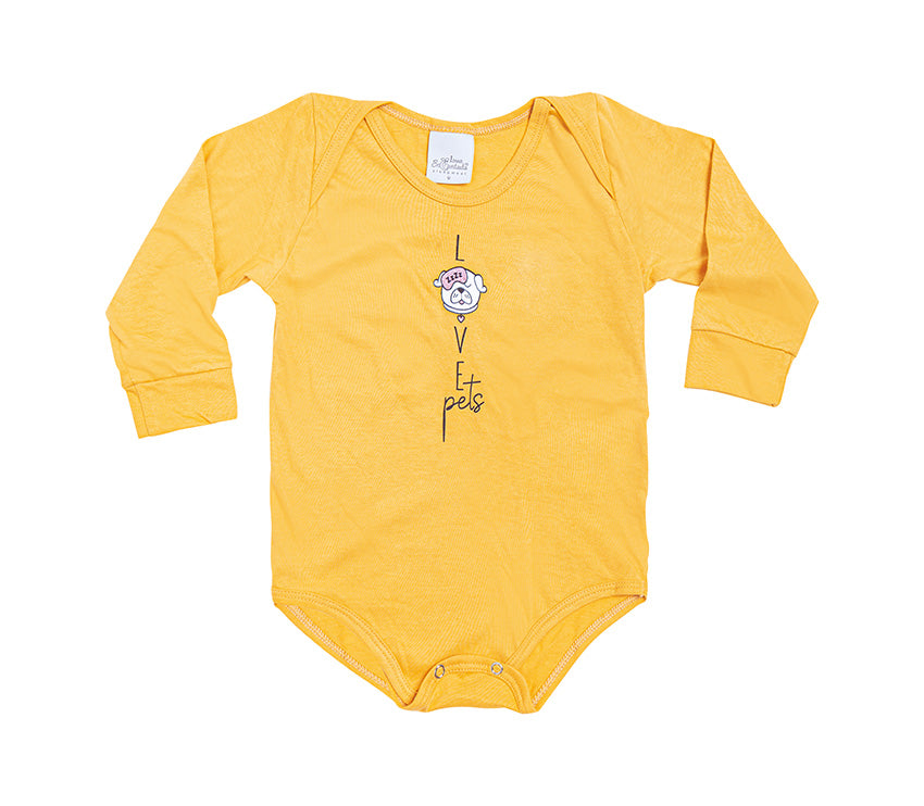 Body Bebê Feminino com Calça Love Pets em Cotton - Lua Encantada