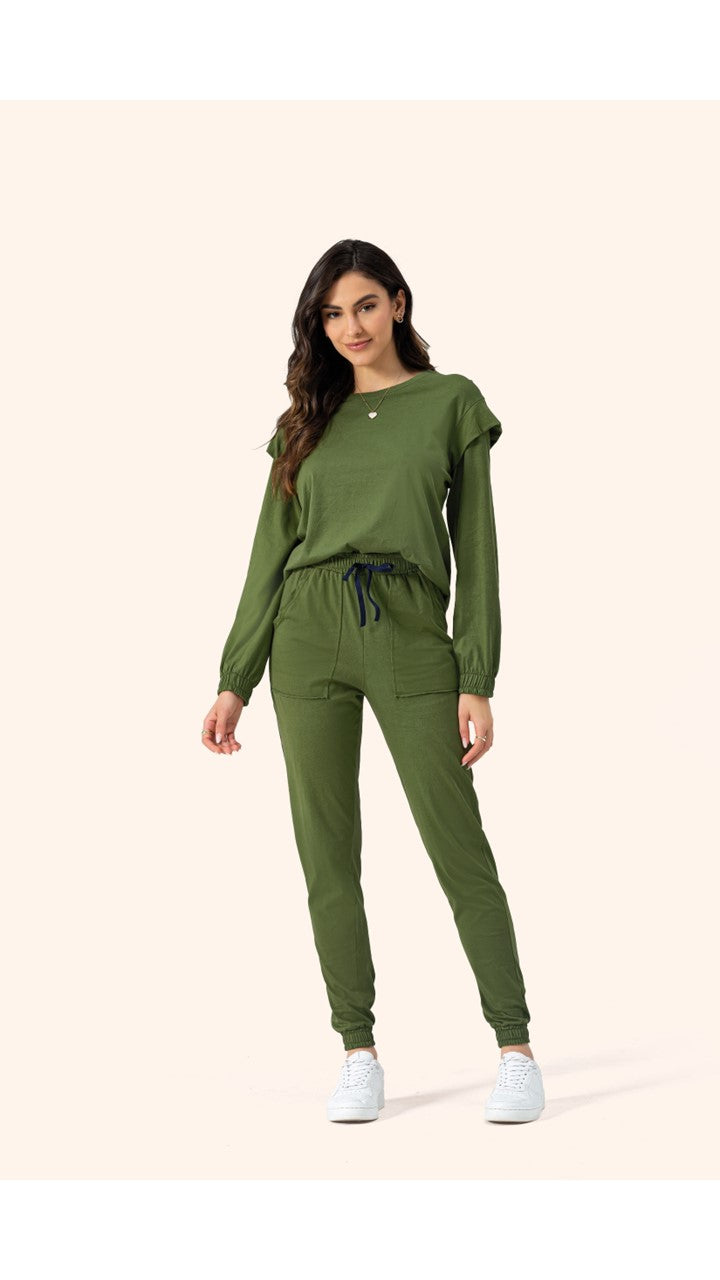 Conjunto Molecotton Manga Longa em Algodão - Lua Encantada