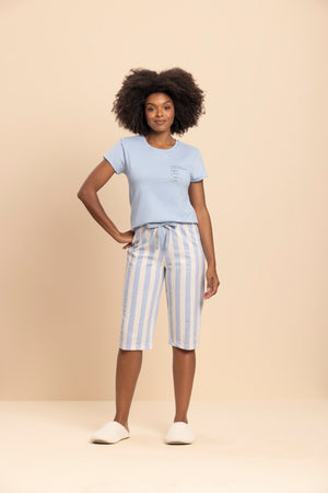 Pescador Manga Curta Checklist em Algodão - Lua Encantada