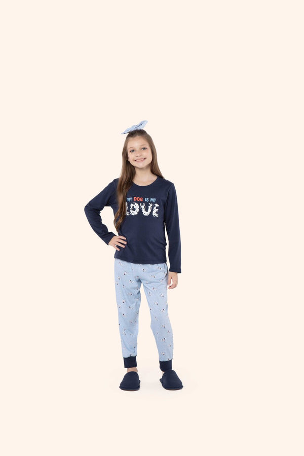 Pijama Manga Longa Infantil Dálmata em Algodão - Lua Encantada - 06